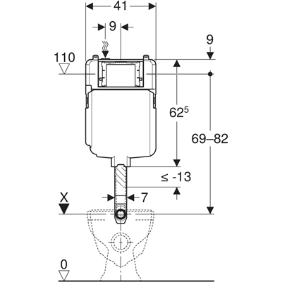 SIGMA 8 GEBERIT CASSETTA INCASSO