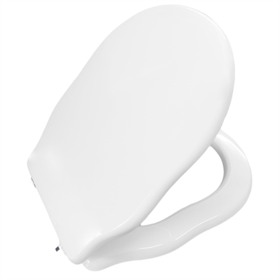 ELLADE COPRIVASO BIANCO POLIESTERE SOFT CLOSE CERN. CROMO