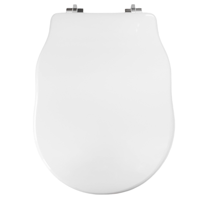 ELLADE COPRIVASO BIANCO POLIESTERE SOFT CLOSE CERN. CROMO